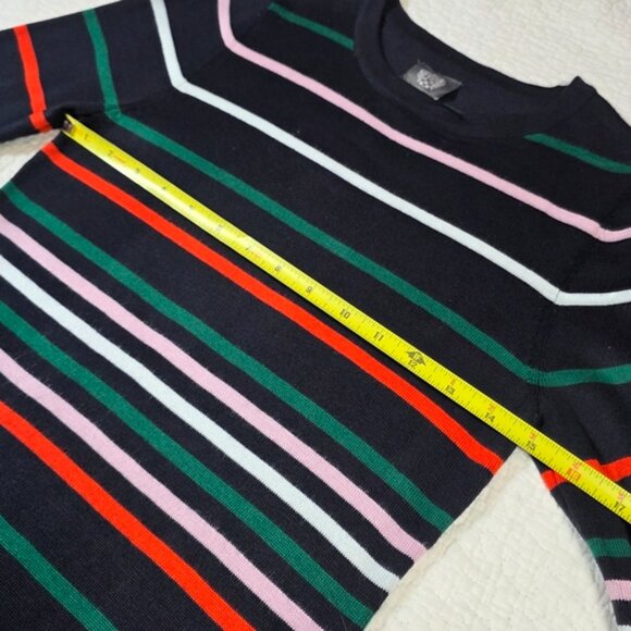 Vince Camuto Multicolor Striped Long Sleeve Sweater Dress - Picture 5 of 10